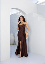 Vestido Longo Acetinado Suzan