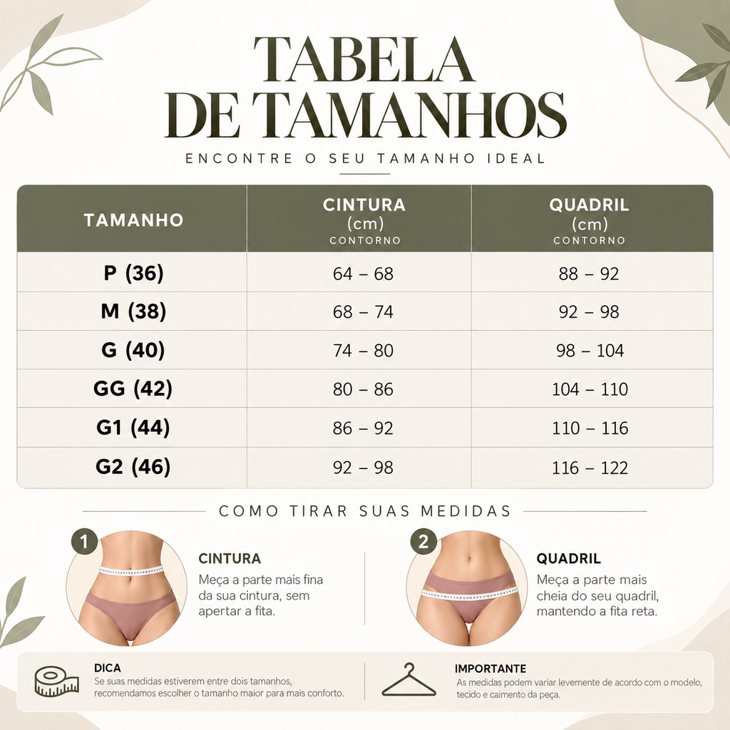KIT 10 Calcinhas Cintura Alta Modeladora Premium